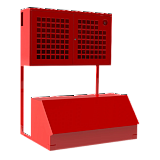Пожарный стенд закрытый с сеткой ПСЗ-12 [универсальный]